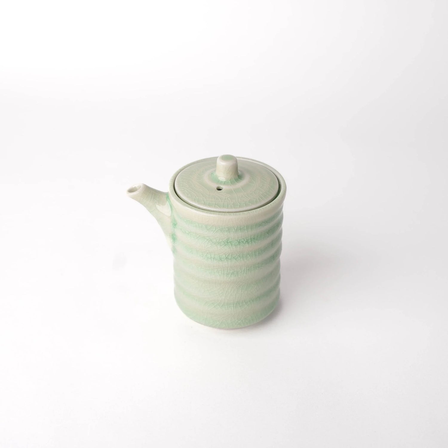Naibu | Celadon Ribbed Soy Pot - Green