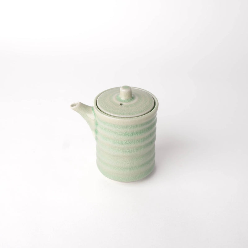 Naibu | Celadon Ribbed Soy Pot - Green