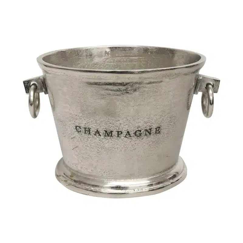 Oval Champagne Bucket XL | Raw Silver