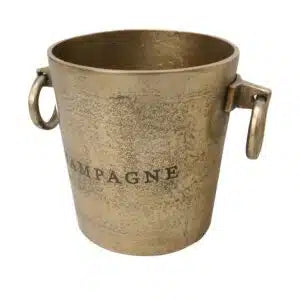 Round Champagne Bucket | Raw Gold