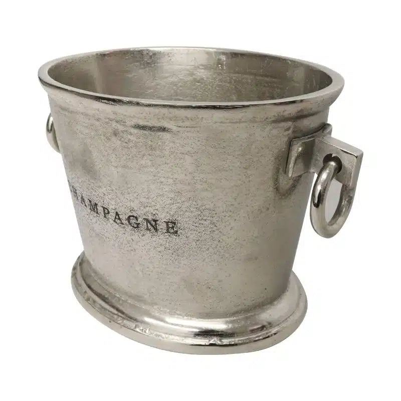 Oval Champagne Bucket XL | Raw Silver