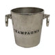 Round Champagne Bucket | Raw Silver