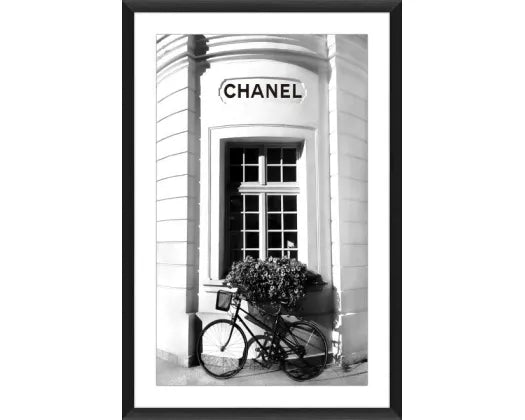 Chanel Glass Framed Print | Black Frame