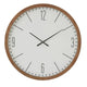 Coast to Coast Wall Clock In Walnut with White Face 78cm 