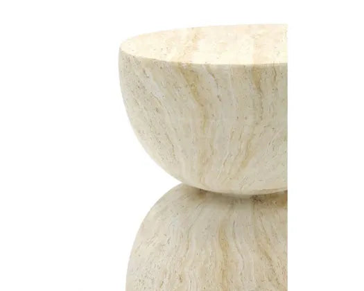 Domo MGO Side Table | Travertine Look