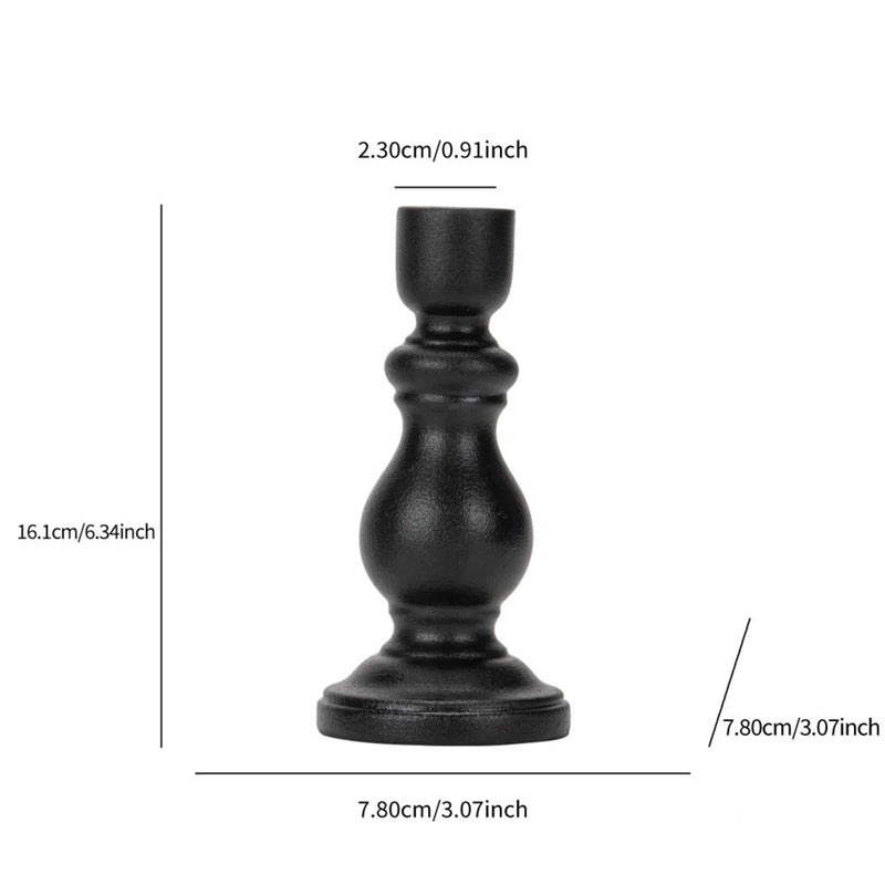 Elsa Candle Holder Tall |  Black