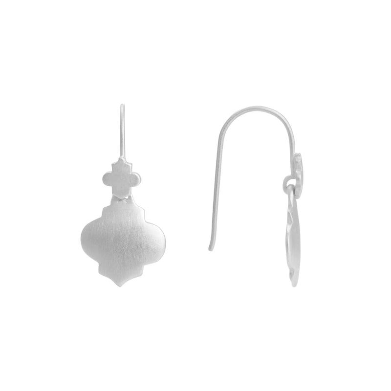 Fairley | Silver Mini Moroccan Drop Earrings