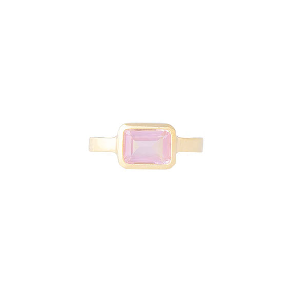 Fairley | Rose Quartz Deco Ring