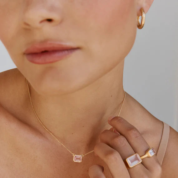 Fairley | Rose Quartz Deco Ring