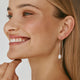 Fairley | Silver Pearl Curve Earrings