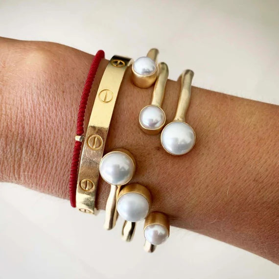 Fairley | Double Cream Cuff Gold