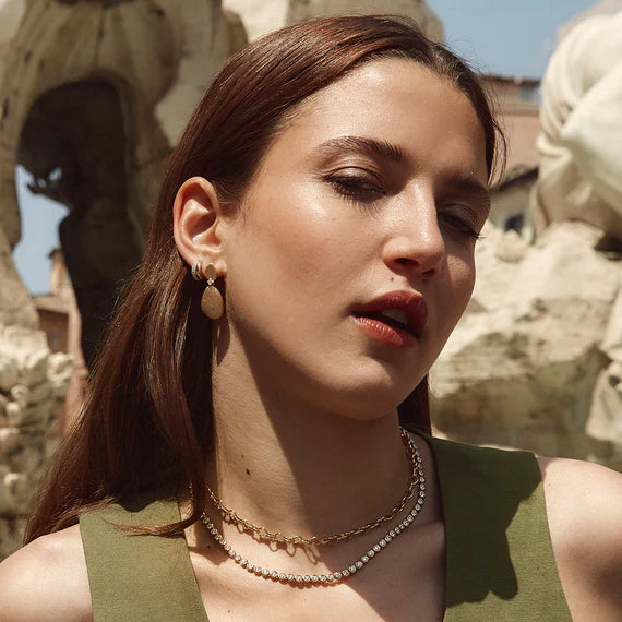 Fairley | Two-Tone Pave Huggies