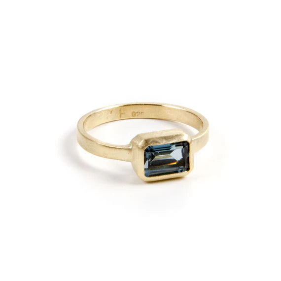 Fairley | London Blue Topaz Deco Ring