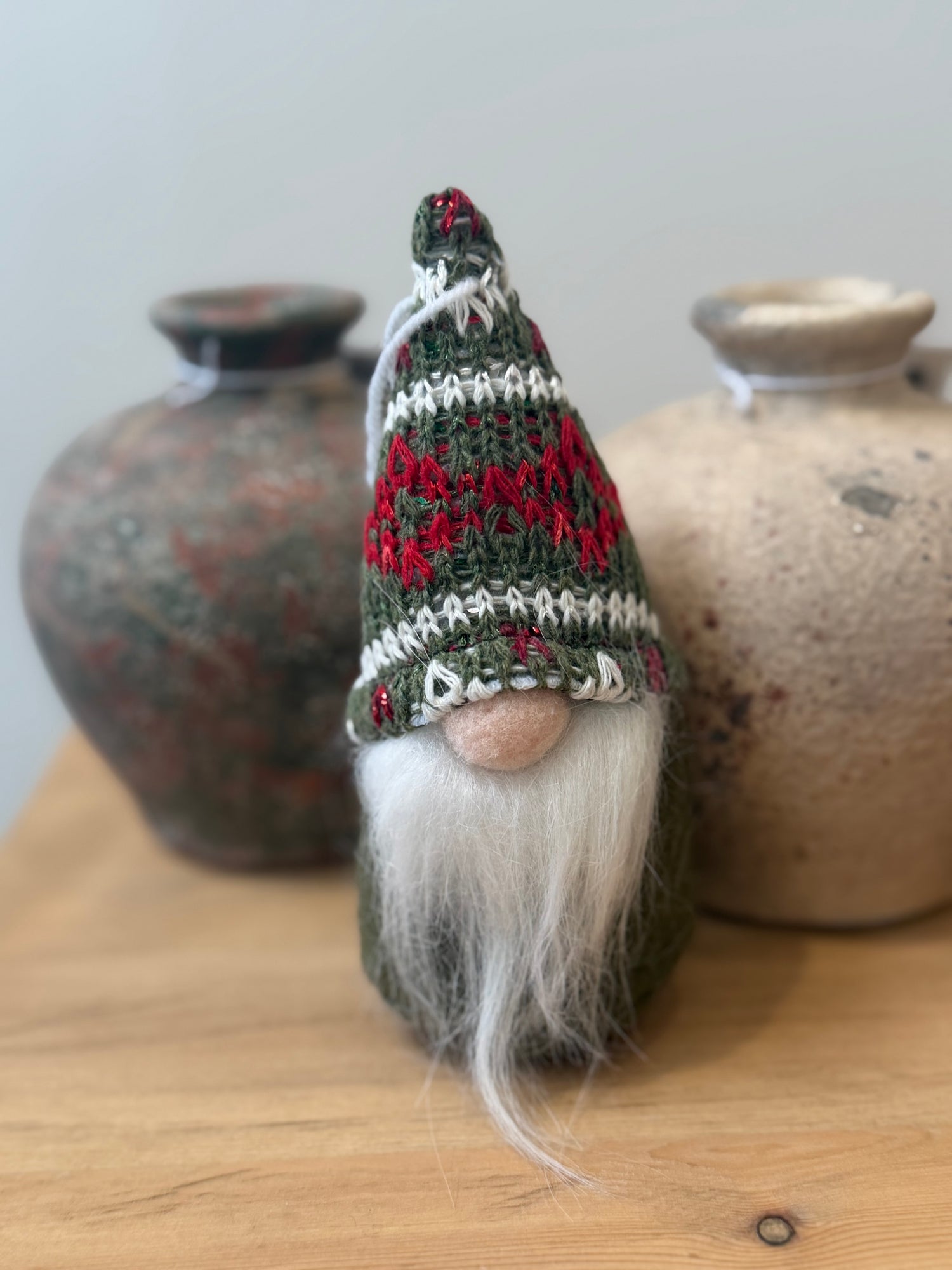 Felt Hanging Nordic Santa | Green Hat