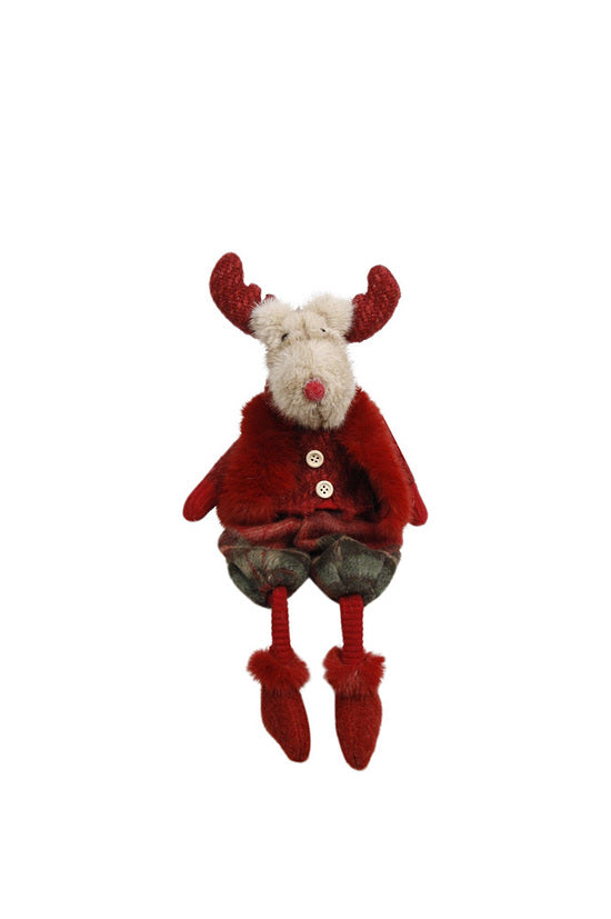 Master Moose Sitting Red+Taupe