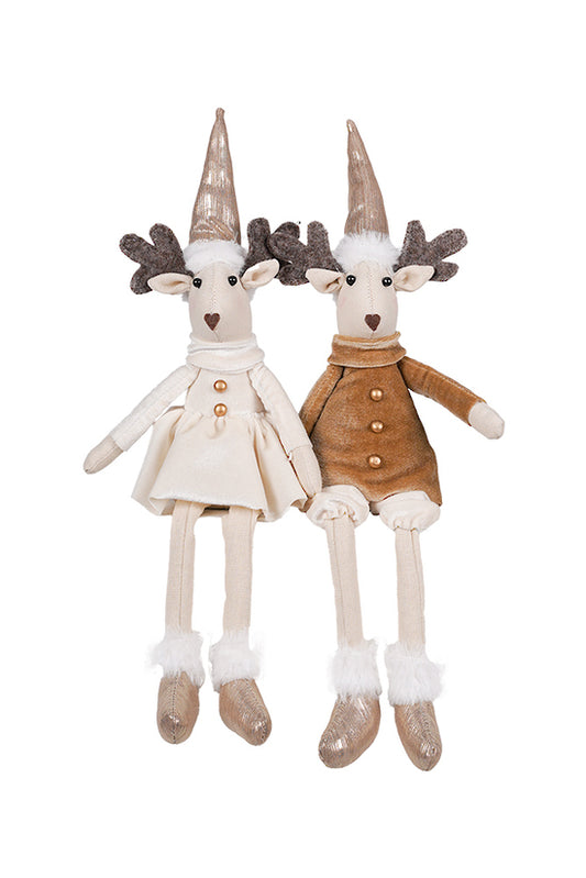 Aurelius Velvet Sitting Deer Boy | Gold 