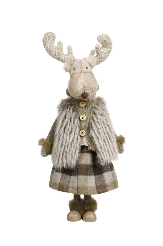 Mrs Moose Standing Green+Taupe 