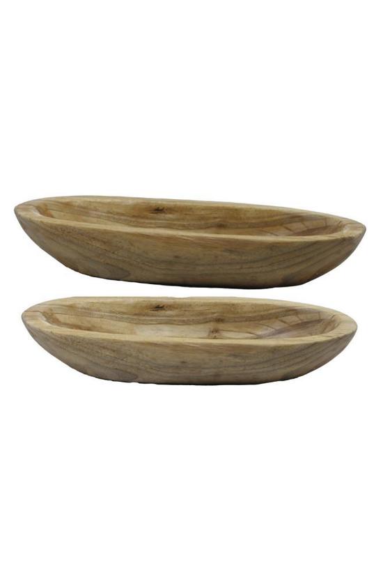 Flower Systems Resort Teak Oval Tray 