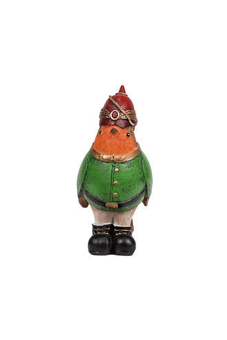 The Soldier Poly Resin Bird Red+Green