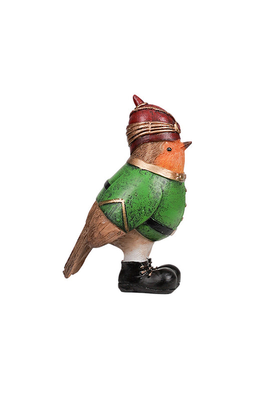The Soldier Poly Resin Bird Red+Green 