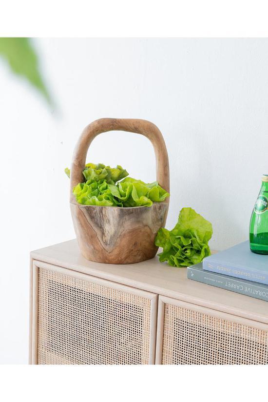 Flowers Systems Teak Resort Planter Bowl 