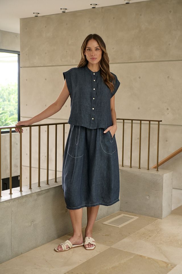 Naturals Linen Skirt | Poseidon