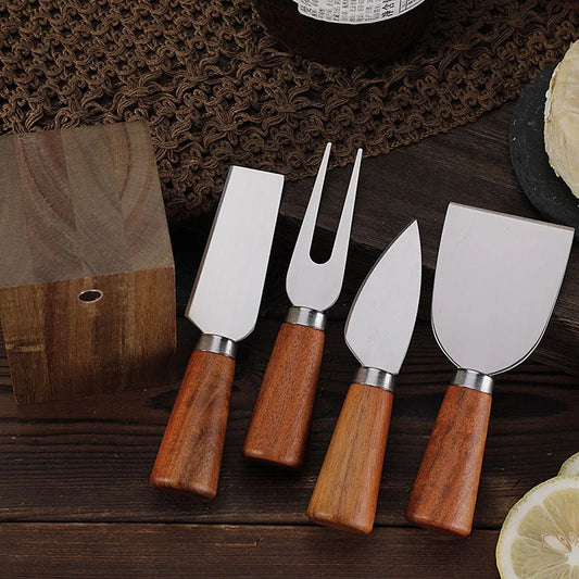 Corey Cheese Knife Block | Silver