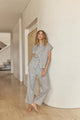 Gingerlilly | Marlie Diamond Print Cotton - Long PJ Set/Olive