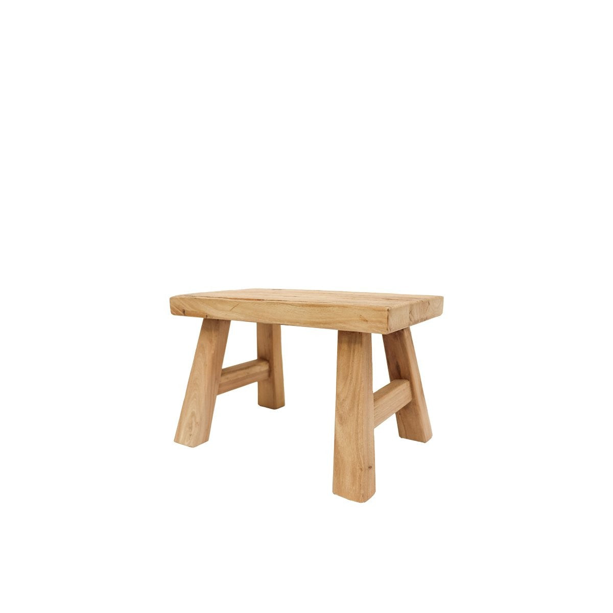 Parq Rectangle Natural Wooden Mini Stool