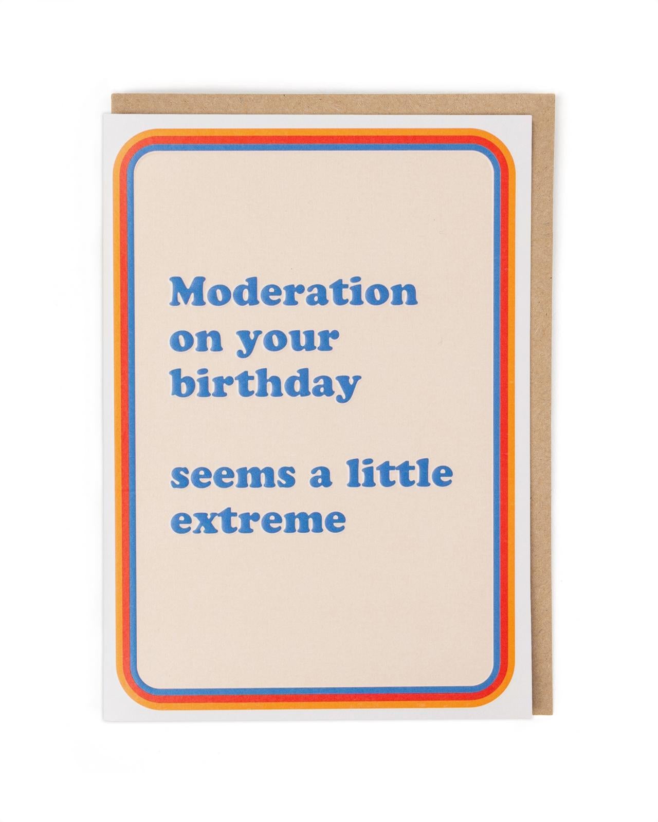 Cath Tate | Moderation Birthday Card