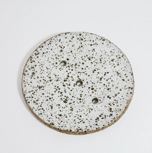 Ceramic Soap Dish | Speckled White
