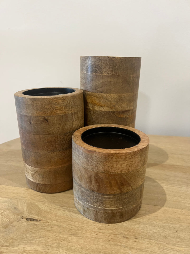 Wooden Candle Holder | Natural