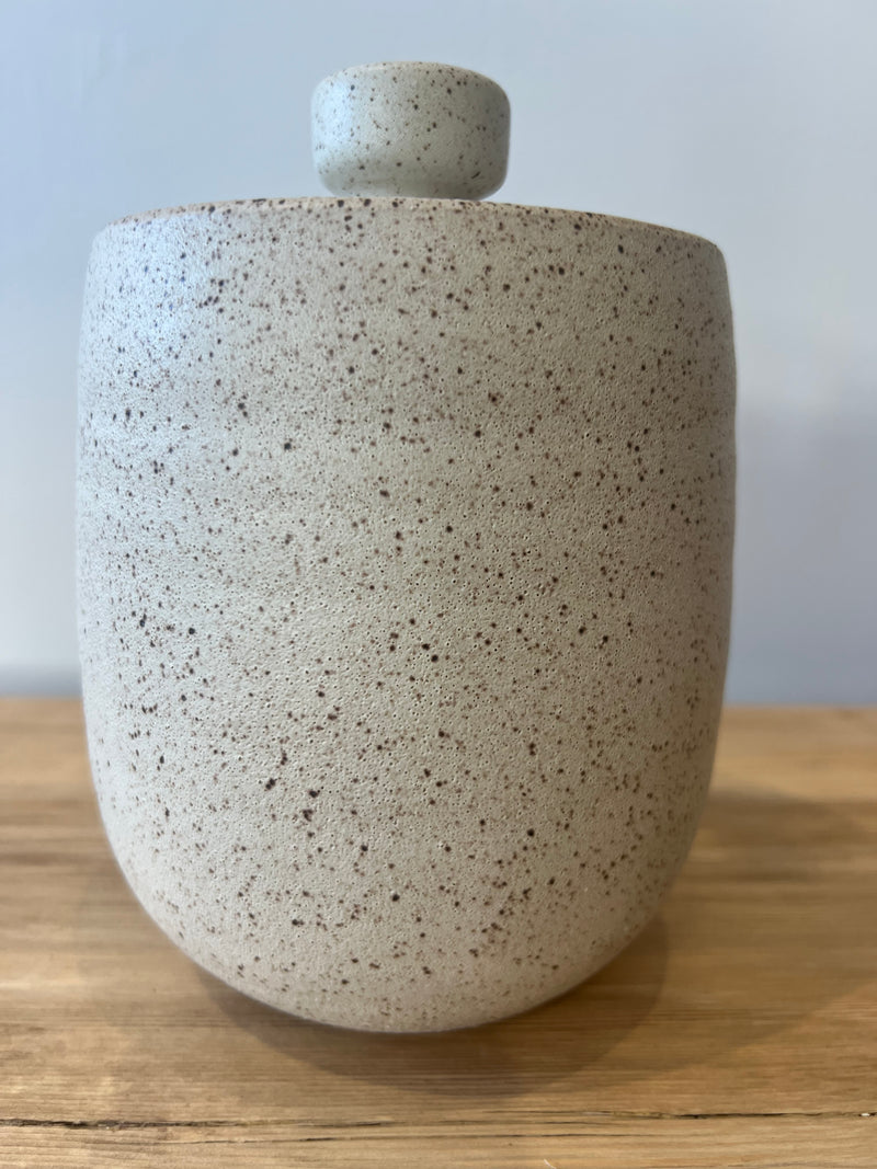 Zen Ceramic Canister | 29cm Sandy Beige