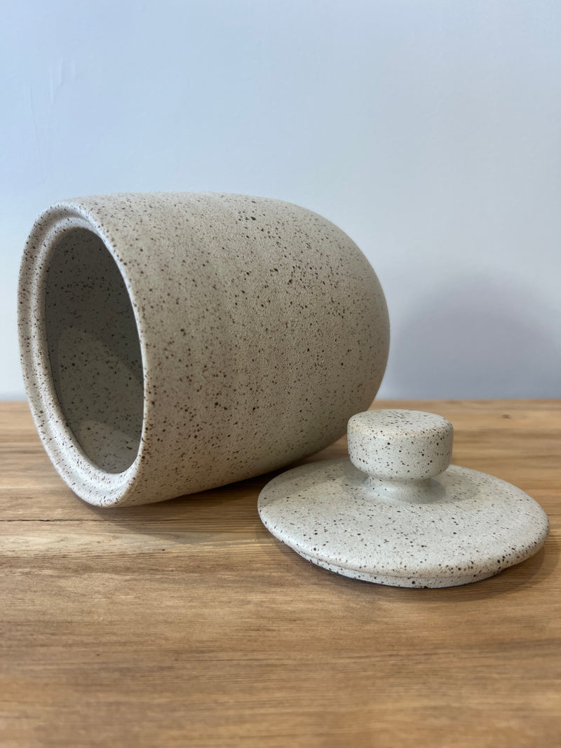 Zen Ceramic Canister | 23cm Sandy Beige