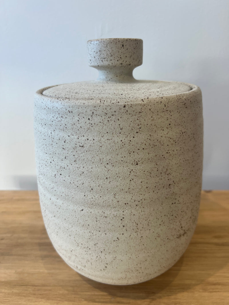 Zen Ceramic Canister | 23cm Sandy Beige