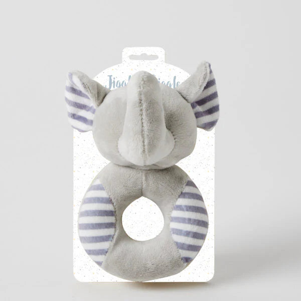 Jiggle & Giggle Animal Rattle | Grey Elephant