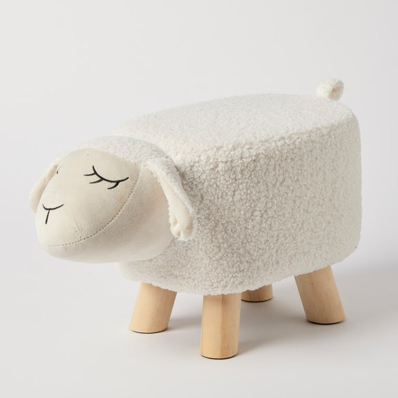 Jiggle & Giggle  Lamb Boucle' Kids Stool