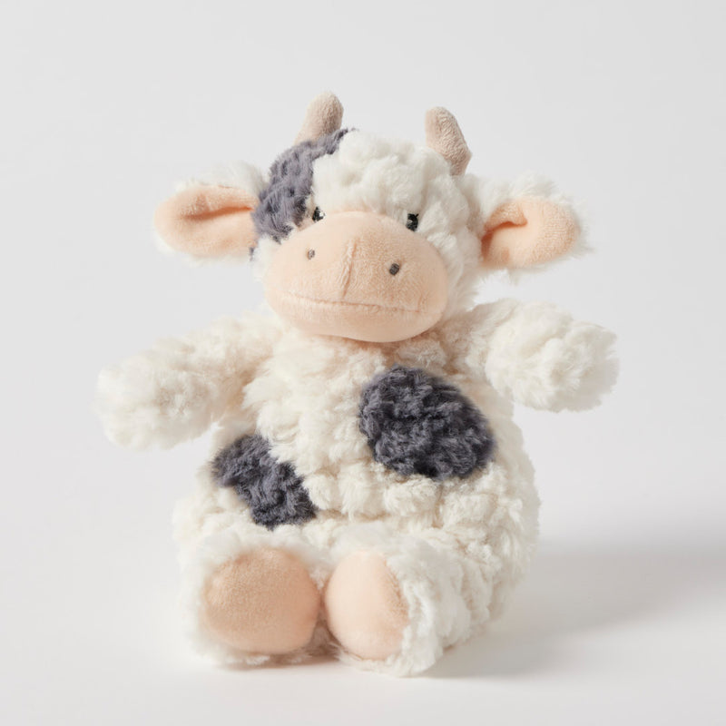Jiggle & Giggle Moo Cow Soft Toy Off White with Grey Patches