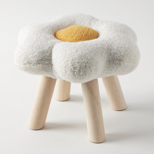 Jiggle & Giggle | Sunny Side Up Boucle' Kids Stool