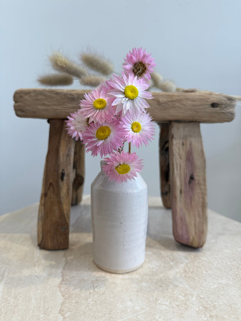 Pottery Mini Vase | White