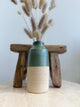 Pottery Vase Green/Natural | Medium