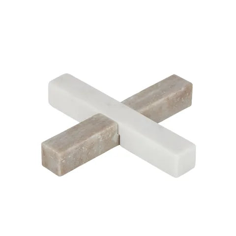 Kitson Marble Trivet |White/Beige