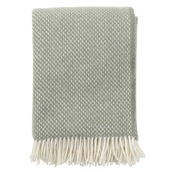 Klippans Lambswool Throw | Preppy - Dusty Green