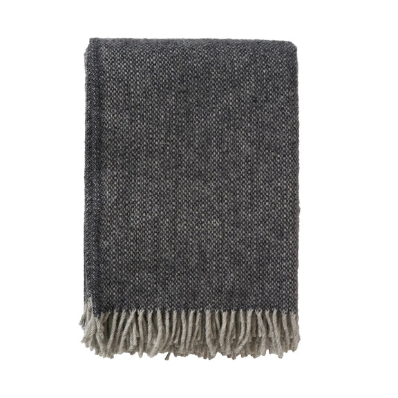 Klippan Sweedish Wool Throw Vide Charcoal