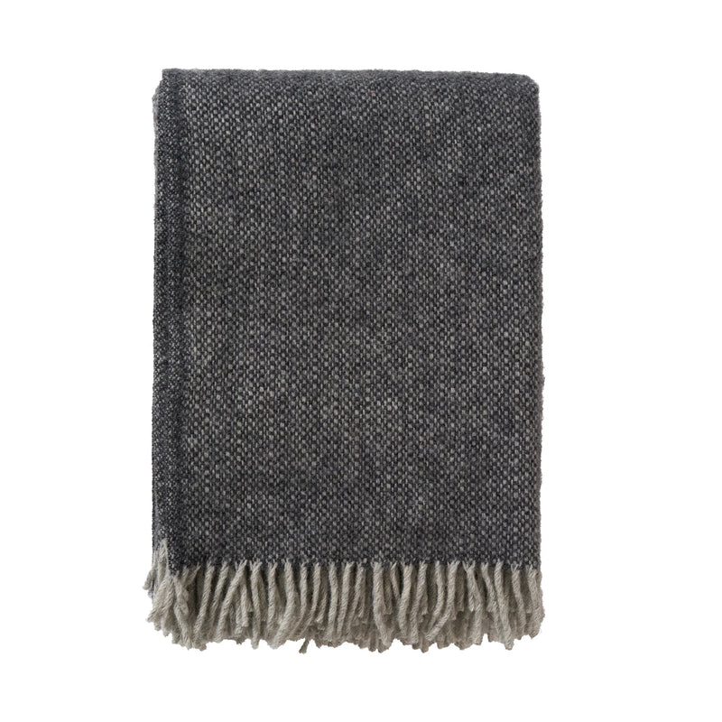 Klippan Sweedish Wool Throw Vide Charcoal