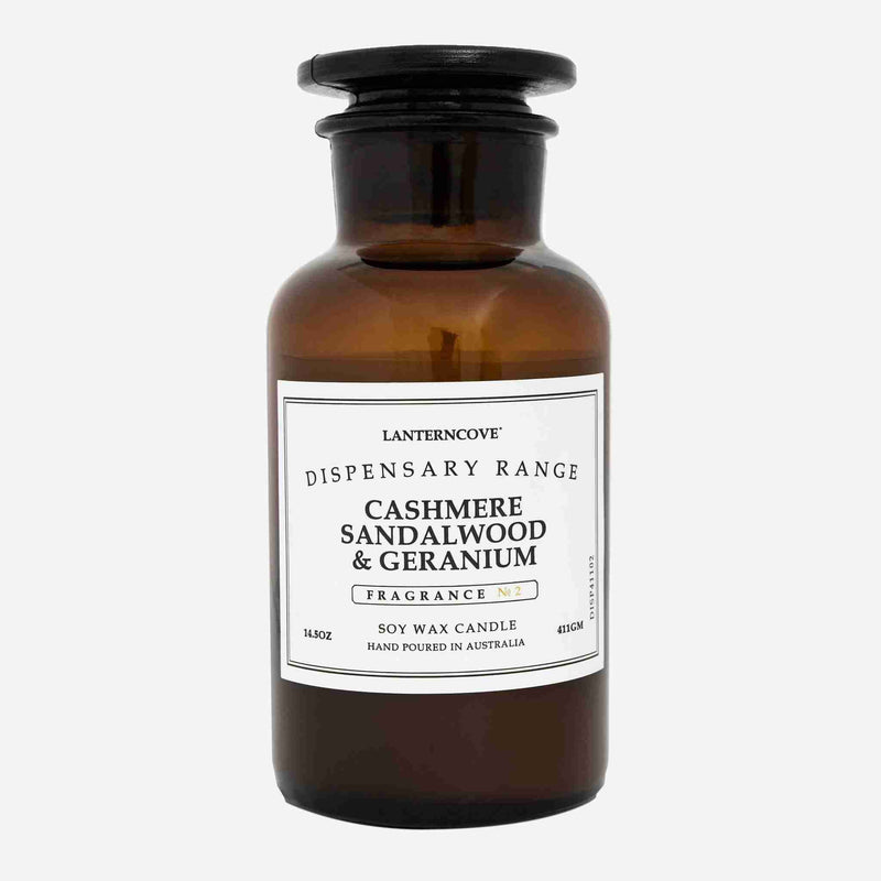 Dispensary Candle | Cashmere Sandalwood & Geranium - 14.5oz