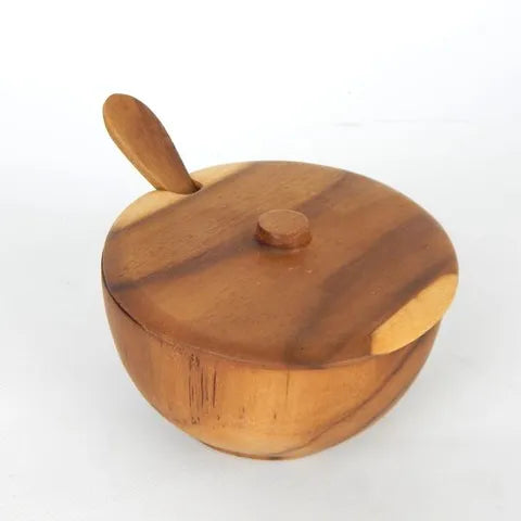 Teak Vessel with Lid | Large