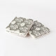Charcoal + Ivory Ceramic Patterned  Coaster 