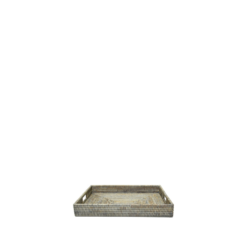 Rattan Rectangle Tray | Autumn Grey