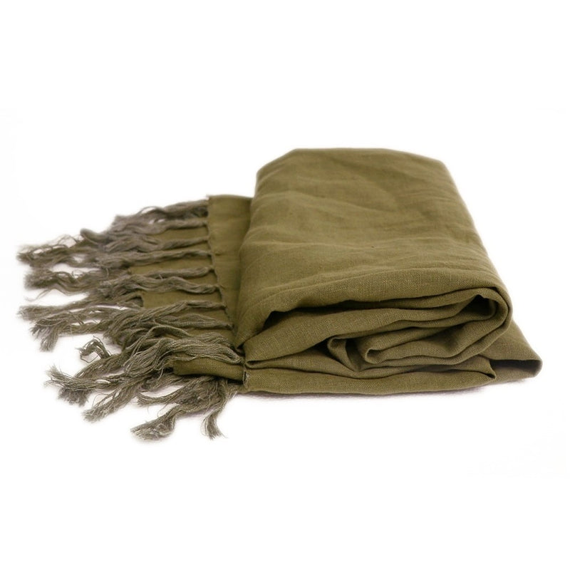 Tully Linen Throw | Tobacco